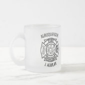 Feuerwehrmann Maltesische Personalisierte Mattiert Mattglastasse (Links)