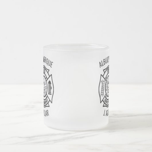 Feuerwehrmann Maltesische Personalisierte Mattiert Mattglastasse (Mittel)