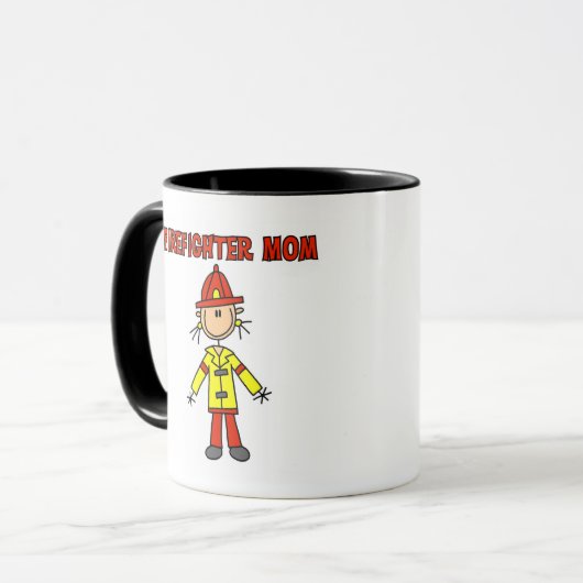 Feuerwehrmann-Mama-T-Shirts und Geschenke Tasse (Vorderseite Links)
