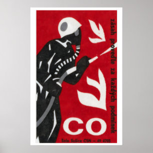 Feuerwehrmann - Matchbox Druck - Ästhetische Wandk Poster