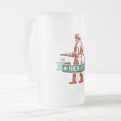 Feuerwehrmann Mattglas Bierglas (Vorderseite Links)