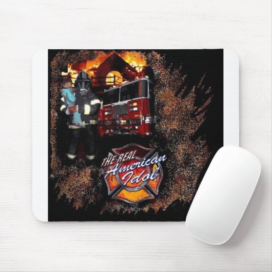 Feuerwehrmann-Mausunterlage Mousepad (Mit Mouse)