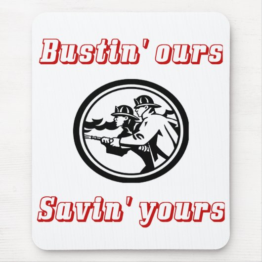 Feuerwehrmann-Mausunterlage Mousepad (Vorne)