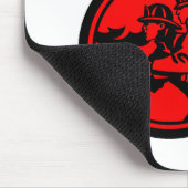 Feuerwehrmann-Mausunterlage Mousepad (Ecke)