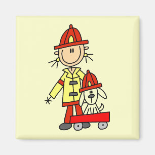 Feuerwehrmann mit Dalmation-Shirts und Geschenken Magnet