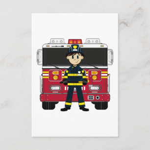 Feuerwehrmann mit Feuer-Motor UAWG Karte