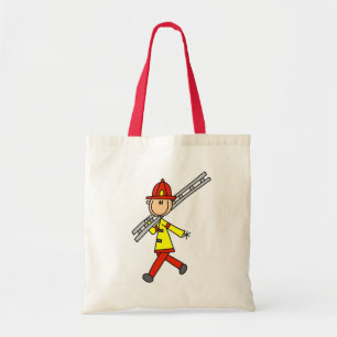 Feuerwehrmann mit Leiter T-Shirts und Geschenke Tragetasche