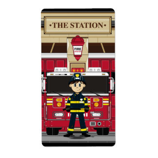 Feuerwehrmann mit Motor-Sticker