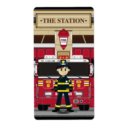 Feuerwehrmann mit Motor-Sticker (Vorne)