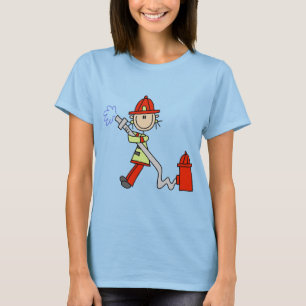 Feuerwehrmann mit Schlauch T-Shirts und Geschenke