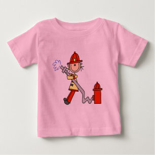 Feuerwehrmann mit Schlauch T-Shirts und Geschenke