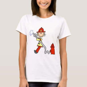 Feuerwehrmann mit Schlauch T-Shirts und Geschenke