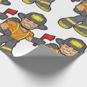 Feuerwehrmann mit x geschenkpapier