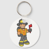 Feuerwehrmann mit x schlüsselanhänger (Rückseite)