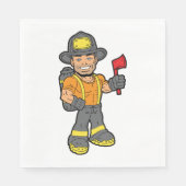Feuerwehrmann mit x serviette (Vorderseite)