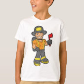 Feuerwehrmann mit x T-Shirt (Vorderseite)