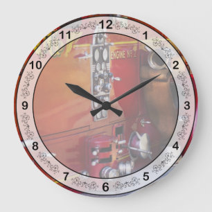 Feuerwehrmann - Motor Nr. 2 Große Wanduhr