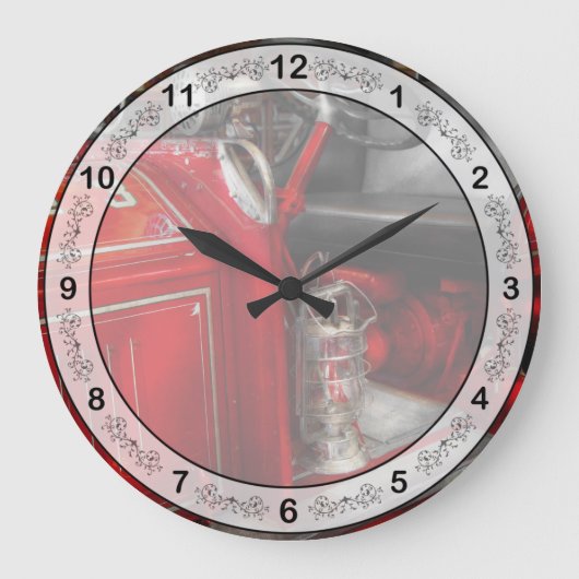 Feuerwehrmann - Motor Nr. 3 Große Wanduhr (Vorderseite)