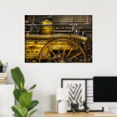 Feuerwehrmann - Motor Piano - 1855 Poster (Heimbüro)