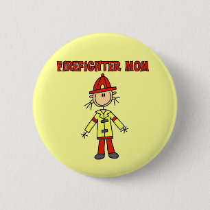 Feuerwehrmann-Mutter T-Shirts und Geschenke Button