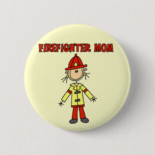 Feuerwehrmann-Mutter T-Shirts und Geschenke Button
