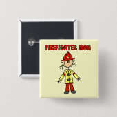Feuerwehrmann-Mutter T-Shirts und Geschenke Button (Vorne & Hinten)