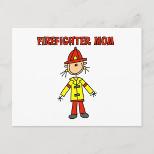 Feuerwehrmann-Mutter T-Shirts und Geschenke Postkarte
