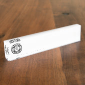 Feuerwehrmann Namensplakette (Seite)