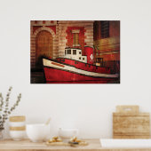 Feuerwehrmann - NY - Das Feuerboot Poster (Küche)