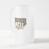 Feuerwehrmann-Onkel Mattglas Bierglas (Vorderseite Links)