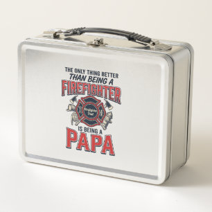 Feuerwehrmann Papa Vintage Gravur Shirt Design_1 Metall Brotdose