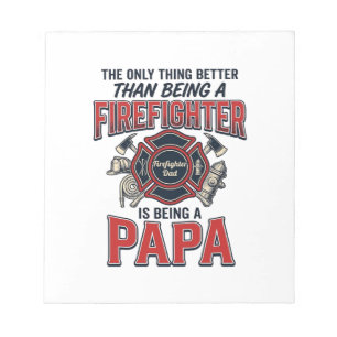 Feuerwehrmann Papa Vintage Gravur Shirt Design_1 Notizblock