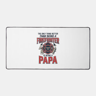 Feuerwehrmann Papa Vintage Gravur Shirt Design_1 Schreibtischunterlage