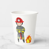 Feuerwehrmann Pappbecher (Vorderseite)