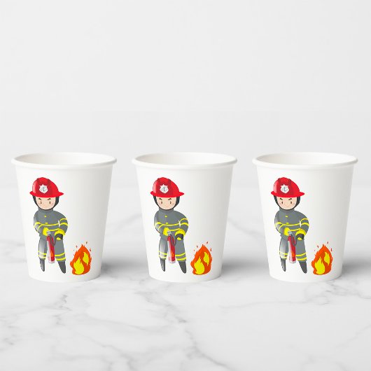 Feuerwehrmann Pappbecher