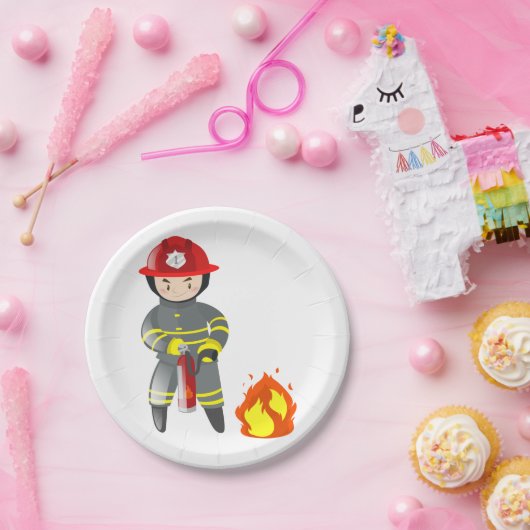 Feuerwehrmann Pappteller (Party)