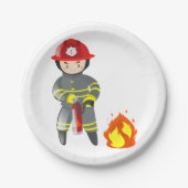 Feuerwehrmann Pappteller (Vorderseite)