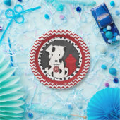 Feuerwehrmann-Party-Zickzack Platte Pappteller (Party)