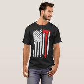 Feuerwehrmann Patriotic Fireman Feuerwehrretter T-Shirt (Vorne ganz)