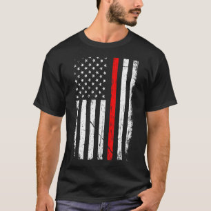 Feuerwehrmann Patriotic US-Flagge Feuerwehrmann T-Shirt