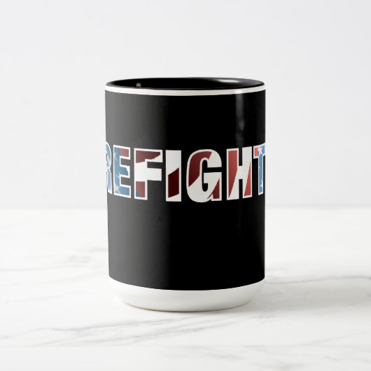 Feuerwehrmann patriotisch zweifarbige tasse (Mittel)