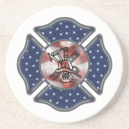 Feuerwehrmann-patriotisches maltesisches getränkeuntersetzer