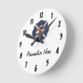 Feuerwehrmann Personalisiert Runde Wanduhr (Winkel)