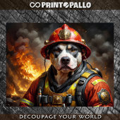Feuerwehrmann Pitbuli - Seidenpapier