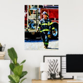 Feuerwehrmann Poster (Heimbüro)