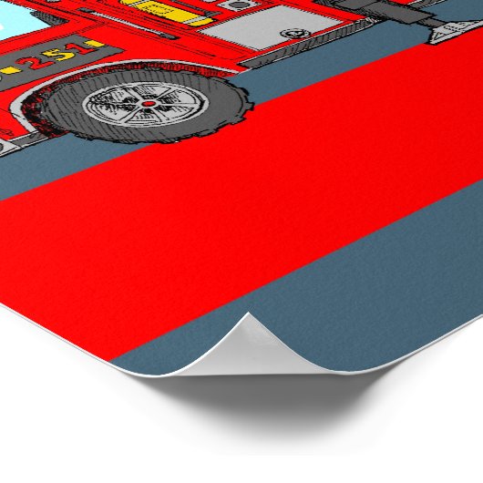 Feuerwehrmann Poster (Ecke)