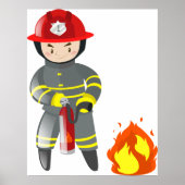 Feuerwehrmann Poster (Vorne)