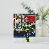 Feuerwehrmann Postkarte (Stehend Vorderseite)