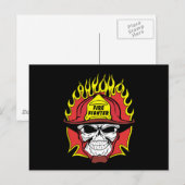 Feuerwehrmann Postkarte (Vorne/Hinten)