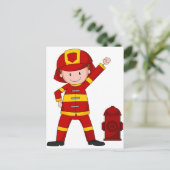 Feuerwehrmann Postkarte (Stehend Vorderseite)